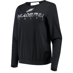 Women's Touch Alyssa Milano Black Philadelphia Eagles Breeze Back T-Shirt XS NEW